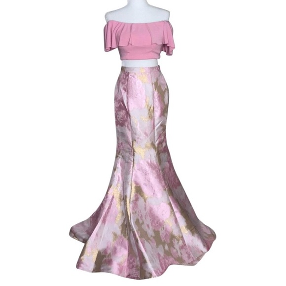 Jovani Dresses & Skirts - Jovani #59666 Pink Two Piece Mermaid Prom Gown